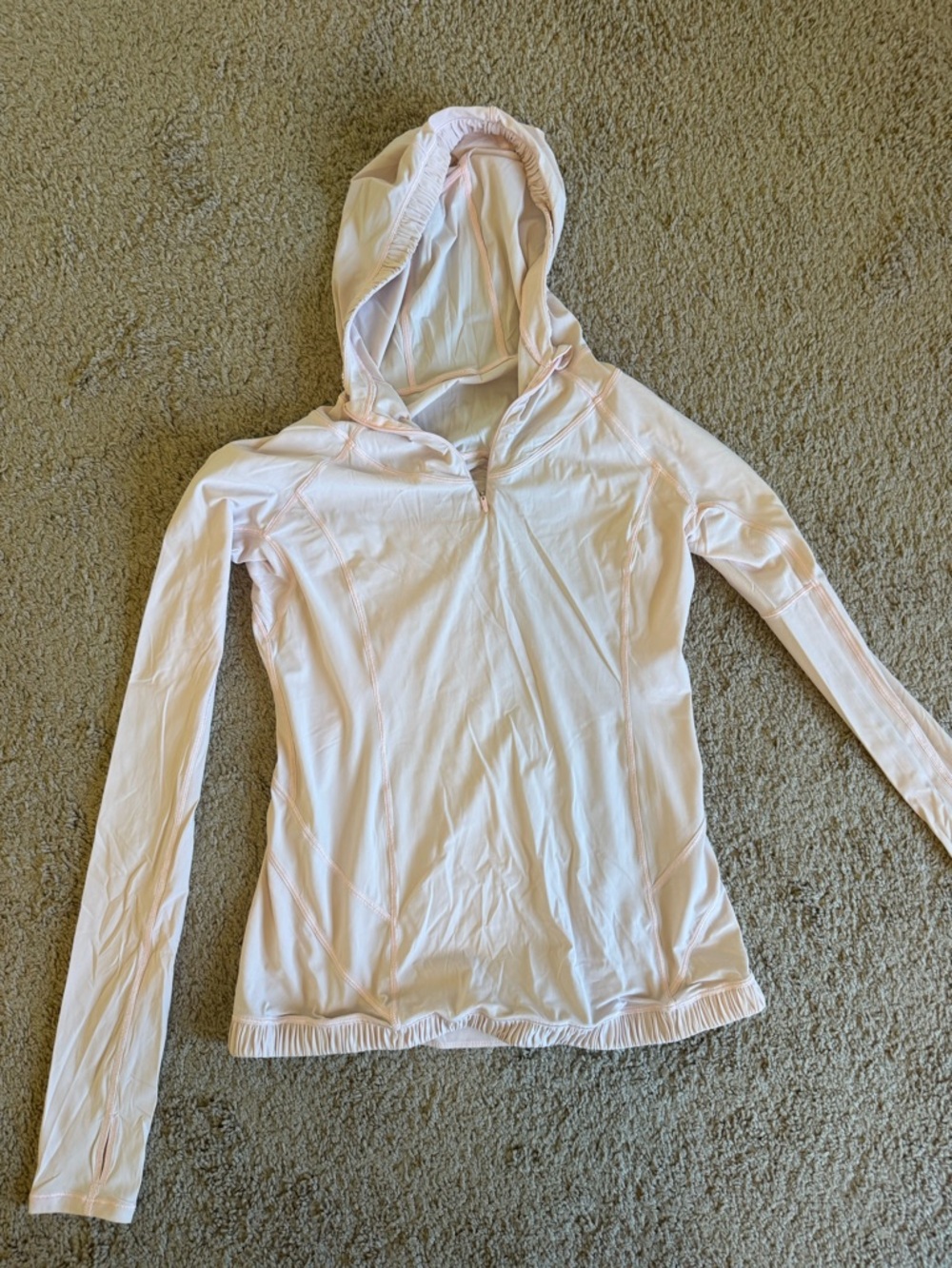 Lululemon Light Pink Hooded Performance Top